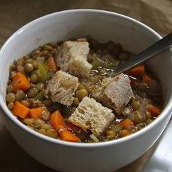 Рецепт Овощного супа с чечевицей