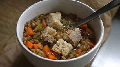 Рецепт Овощного супа с чечевицей