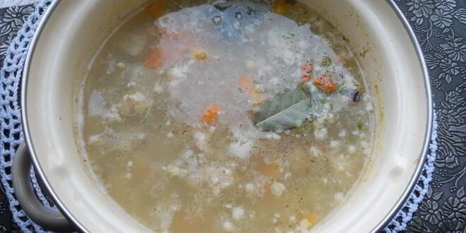 Рецепт овощного супа с гречкой и куриным фаршем