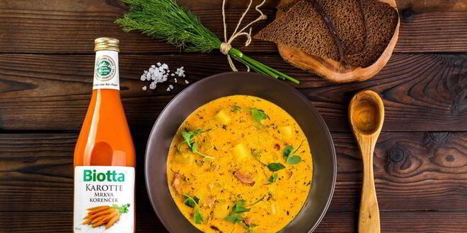 Рецепт овощного супа с копченостями