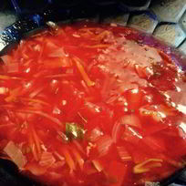 Овощной суп с курицей и курином филе