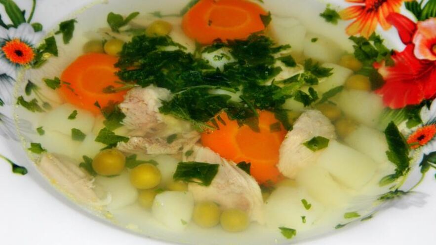 Рецепт овощного супа с курицей