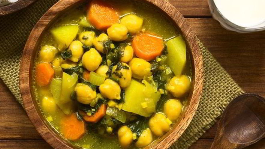 Рецепт овощного супа с нутом