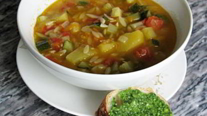 Рецепт Овощного супа с песто