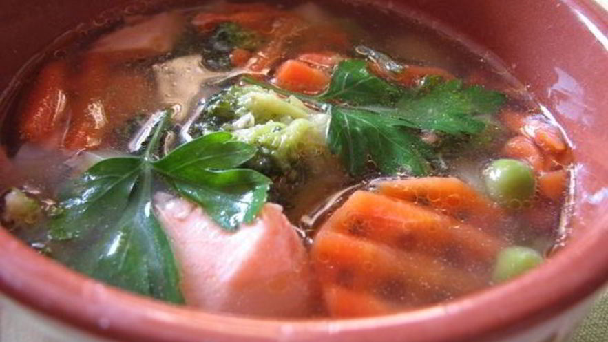 Рецепт овощного супа с рыбой