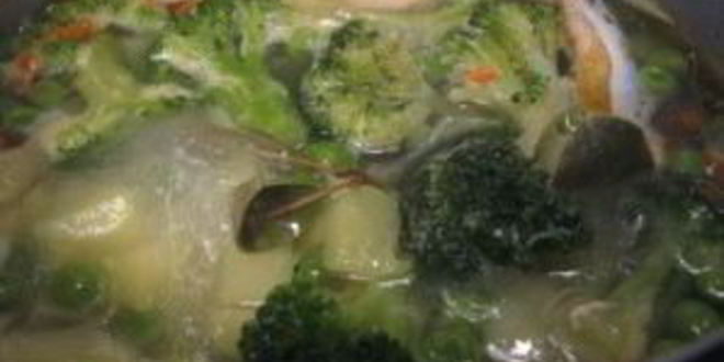 Рецепт овощного супа с рыбой