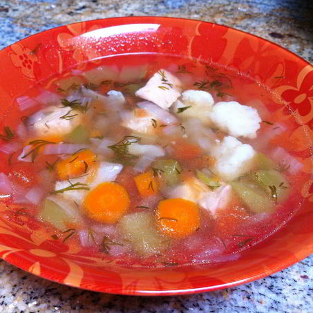Рецепт Овощного супа с семгой