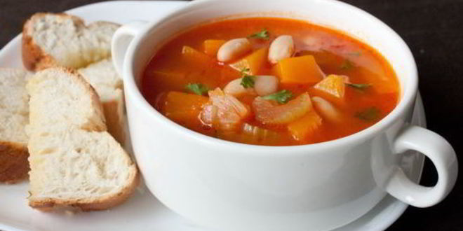 Рецепт овощного супа с тыквой и фасолью
