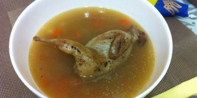 Рецепт овощного супчика с перепелкой