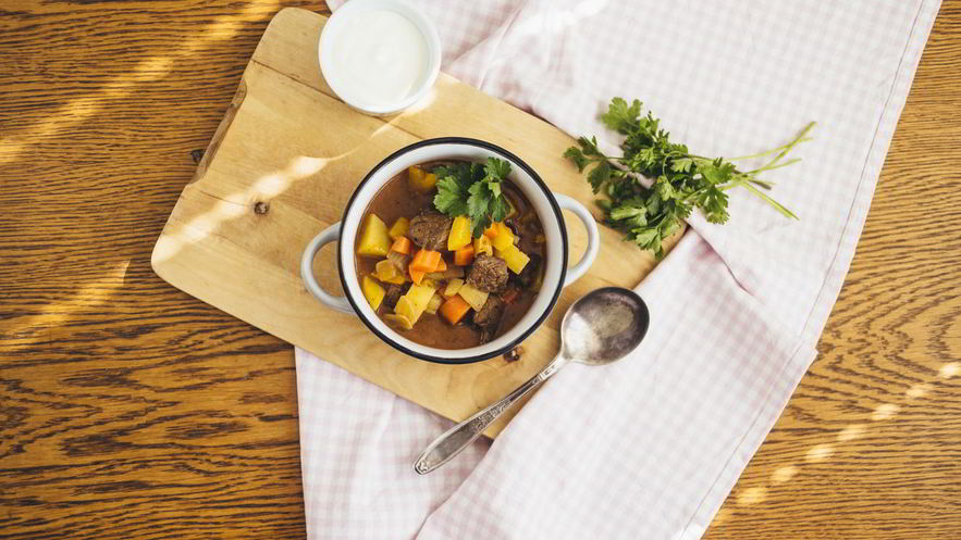 Рецепт супа-гуляша из говядины с овощами