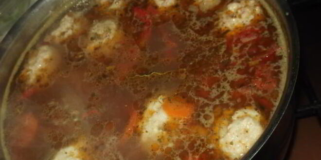 Рецепт супа с фрикадельками и овощами
