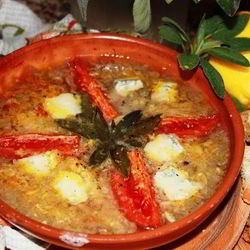 Рецепт Запеченного овощной суп с горгонзолой и шалфеем