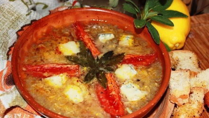 Рецепт запеченного овощной суп с горгонзолой и шалфеем