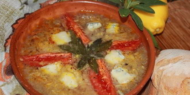 Рецепт запеченного овощной суп с горгонзолой и шалфеем