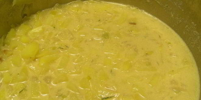 Рецепт густой похлебки с картофелем, мидиями и треской