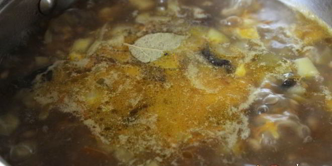 Рецепт постного рассольника с грибами