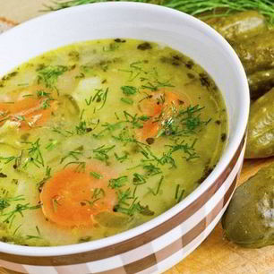 Рецепт Постного рассольника с перловкой