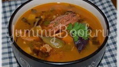 Рецепт Рассольника из индейки с перловкой