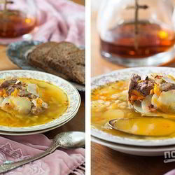 Рецепт Рассольника на говяжьих ребрышках