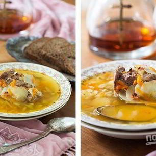 Рецепт Рассольника на говяжьих ребрышках