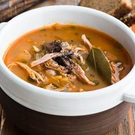 Рецепт Рассольника на утином бульоне с потрохами