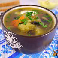 Рецепт Рассольника с грибами и овсянкой в мультиварке