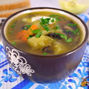 Рецепт Рассольника с грибами и овсянкой в мультиварке