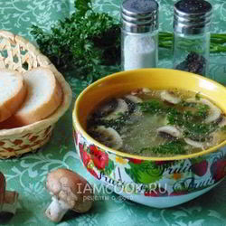 Рецепт Рассольника с грибами