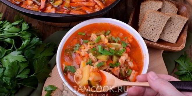 Рецепт рассольника с копченостями