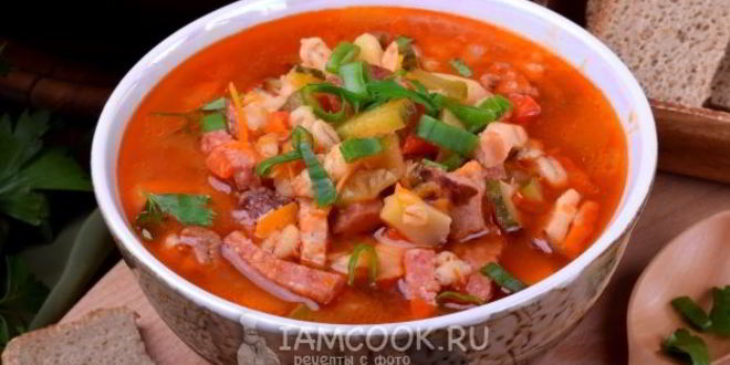 Рецепт рассольника с копченостями