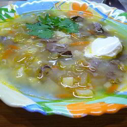 Рецепт Рассольника с куриными потрошками