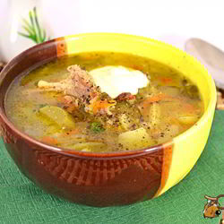 Рецепт Рассольника с курицей и пшеном в мультиварке