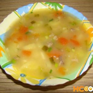 Рецепт Рассольника с мясом