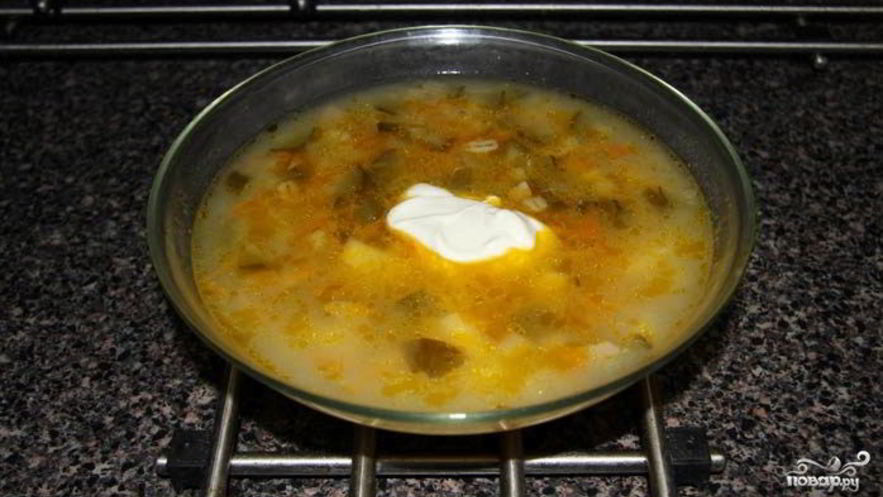 Рецепт рассольника с перловкой и почками