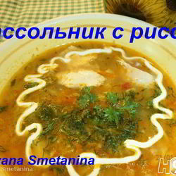Рецепт Рассольника с рисом
