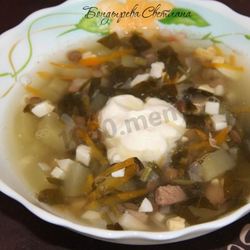 Рецепт Щавелевого супа с чечевицей