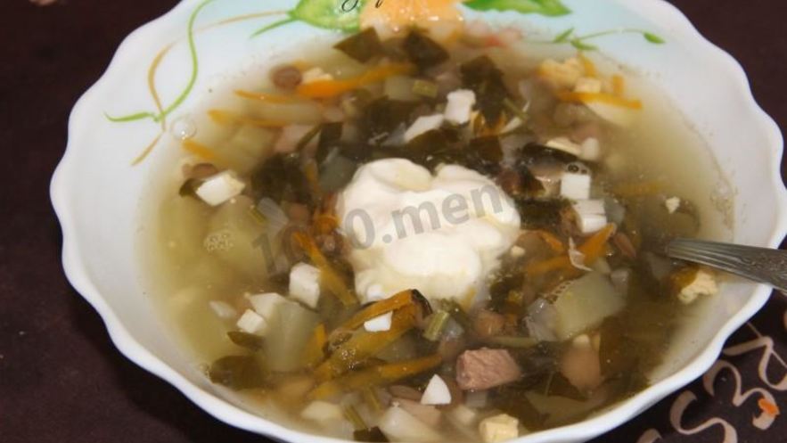 Рецепт щавелевого супа с чечевицей