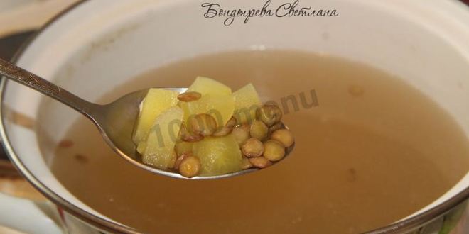 Рецепт щавелевого супа с чечевицей
