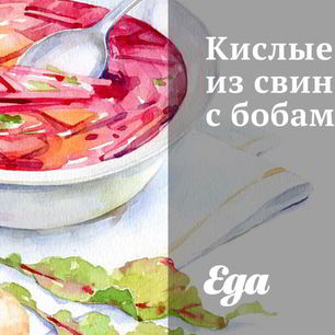 Рецепт Кислых щей из свинины с бобами