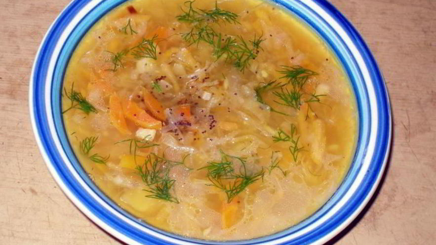 Рецепт постных щей из квашеной капусты