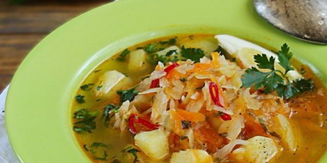 Рецепт постных щей из свежей капусты