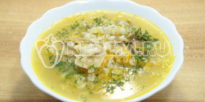 Рецепт щей грибных с перловкой