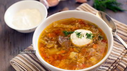 Рецепт Щей из свежей капусты