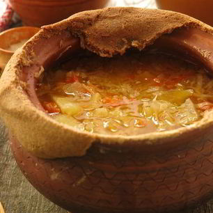 Рецепт Щей на утином бульоне в горшочке