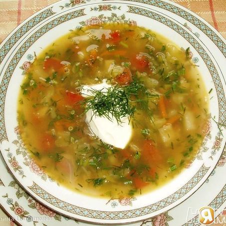 Рецепт Щей помидорно-укропные