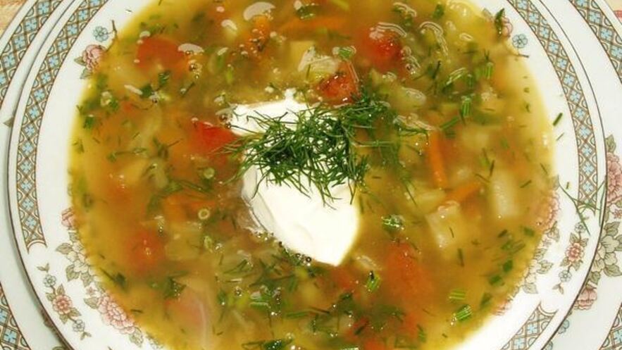 Рецепт щей помидорно-укропные