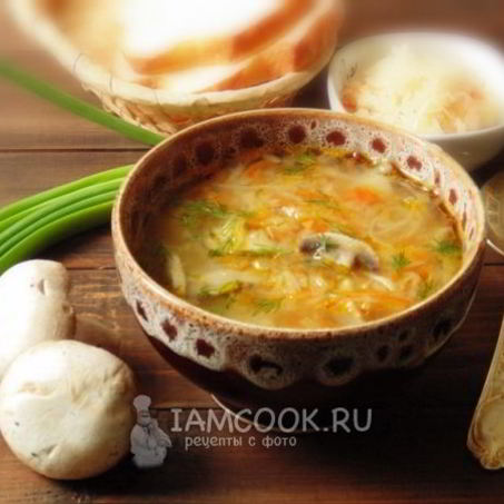 Рецепт Щей с квашеной капустой и грибами