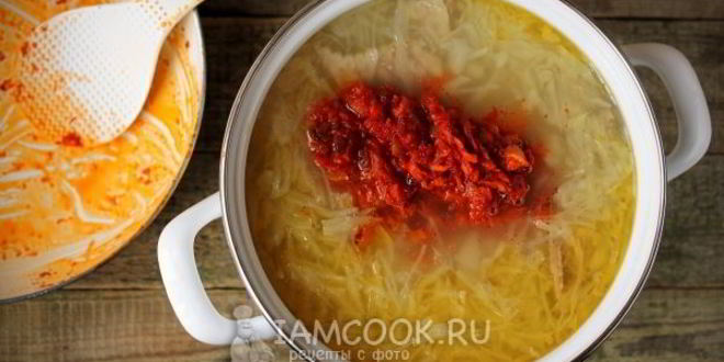 Рецепт свежих щей с курицей