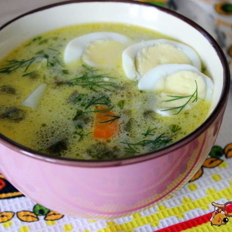 Рецепт Зеленых летних щей со сметаной