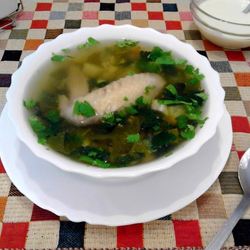 Рецепт Зеленых щей с крапивой и щавелем с яйцом